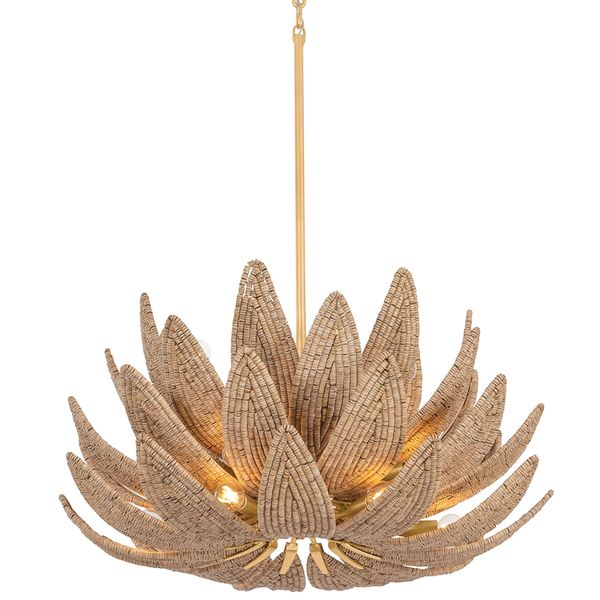 Lampa wiszaca o lekkiej bryle z wywazonymi proporcjami w odcieniu bezu