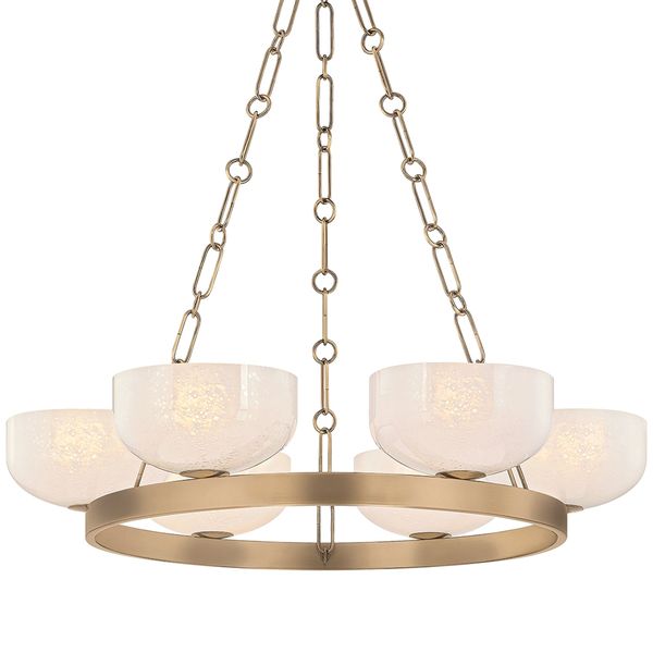 Lampa wiszaca o wyrazistej formie z miekka linia w odcieniu bezu