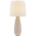 Lampa sto owa o harmonijnych proporcjach z subtelnym wyrazem w odcieniu bezu