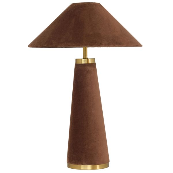 Lampa pod ogowa o zaokraglonej formie z dopracowana sylwetka w odcieniu czerwieni